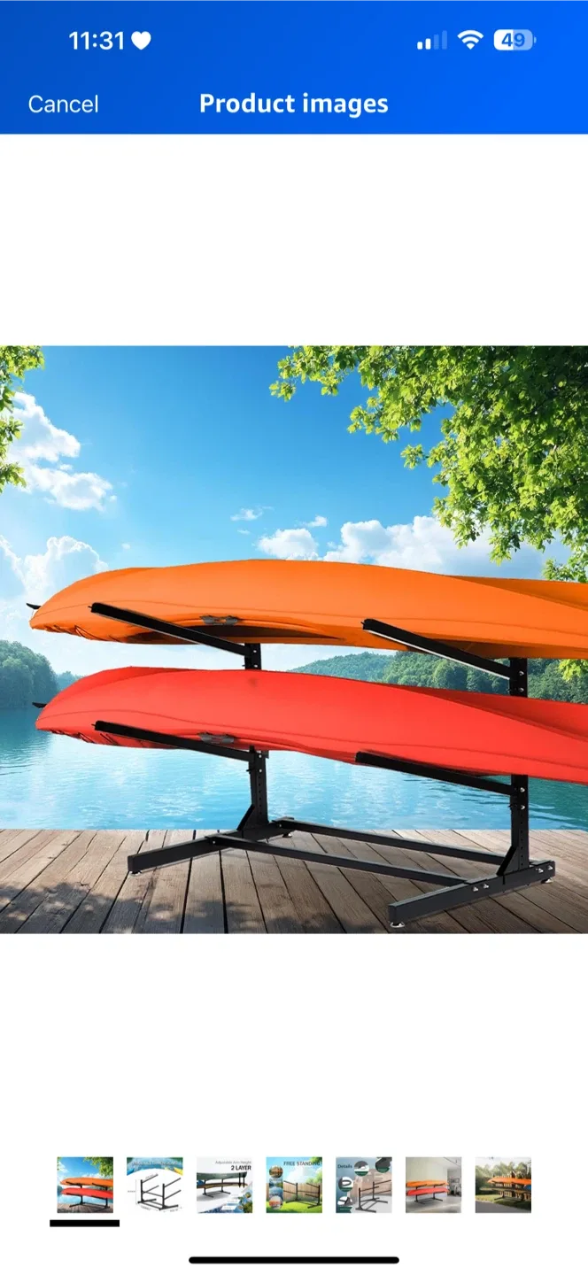 2-Layer Kayak/Surfboard/Canoe Storage Rack image indicator(8)