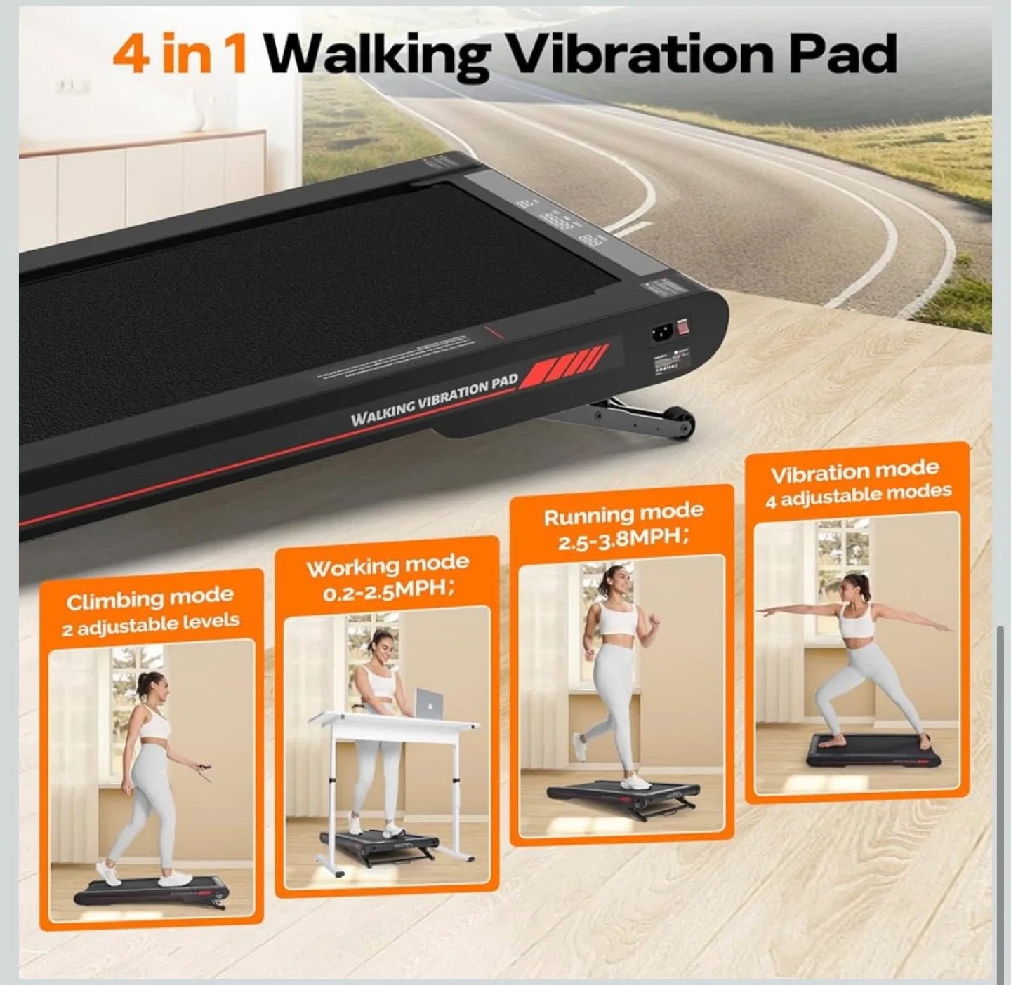Walking Vibration Pad Treadmill image indicator(4)