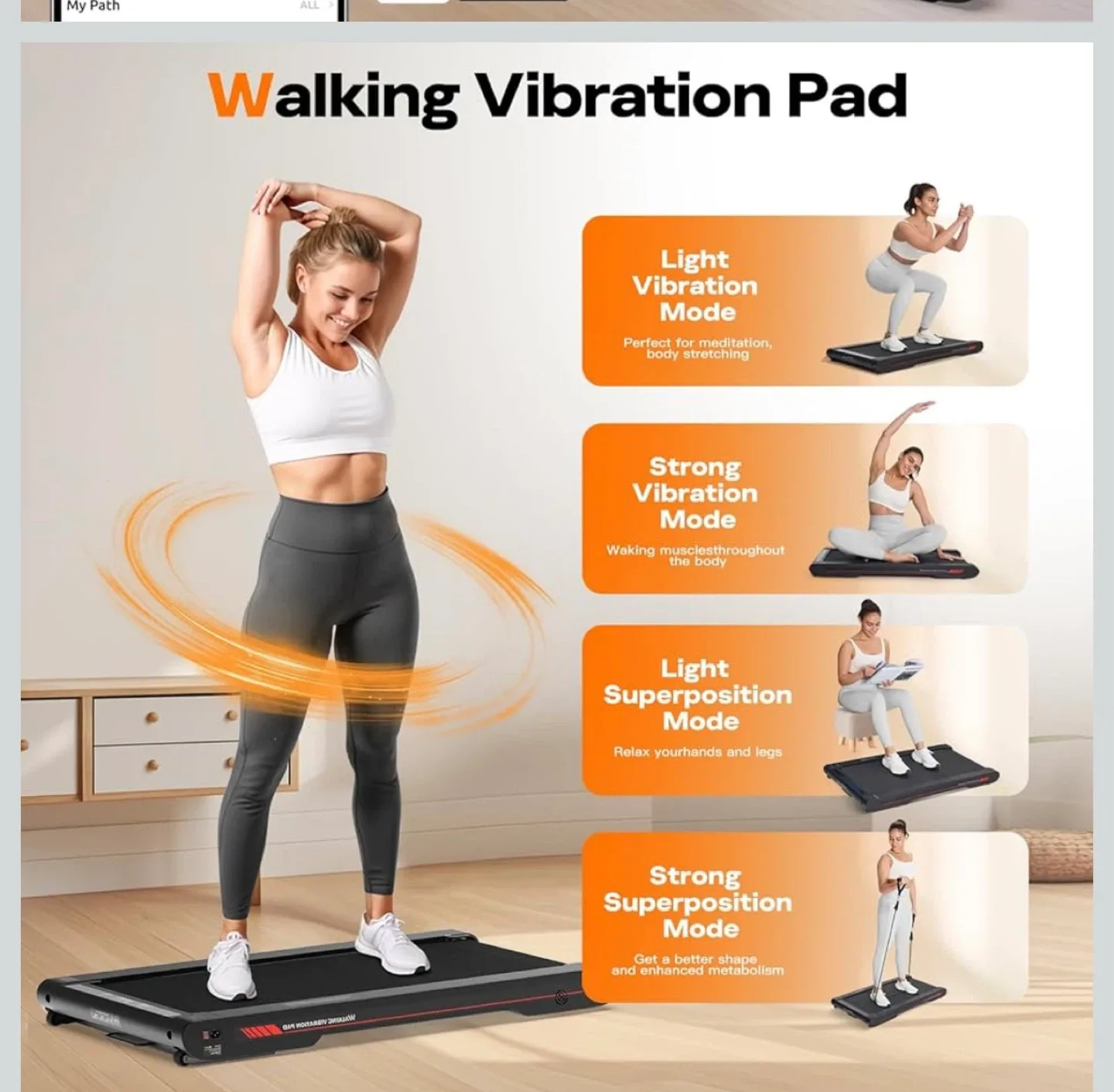 Walking Vibration Pad Treadmill image indicator(3)