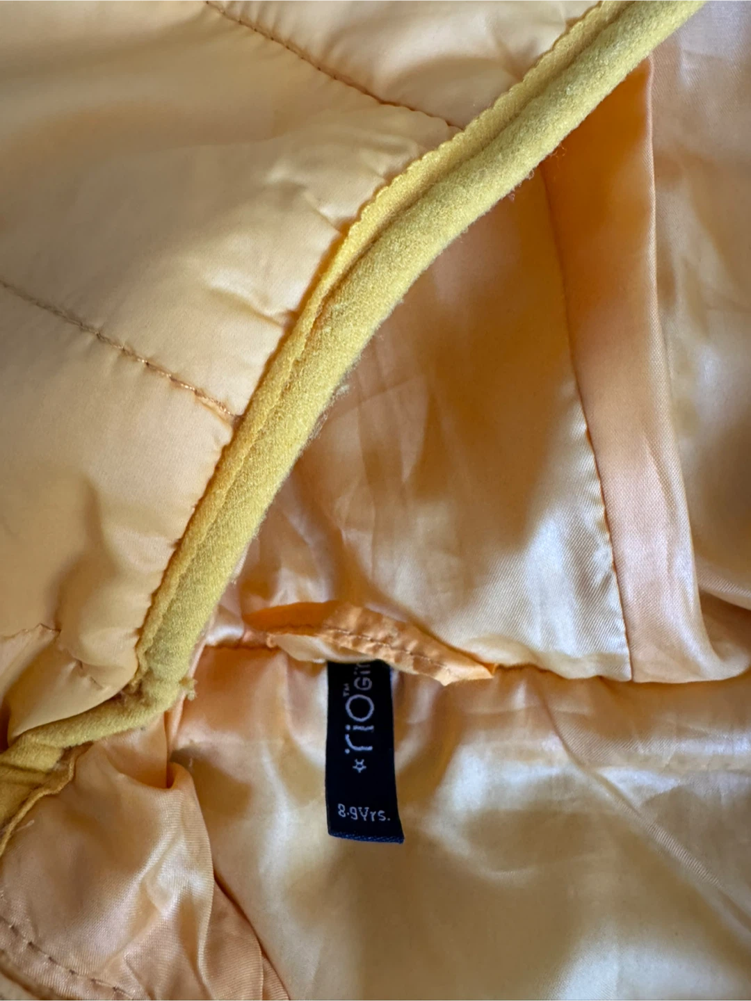 Girls Yellow Puffer Jacket Size 8-9 Yrs - photo 2