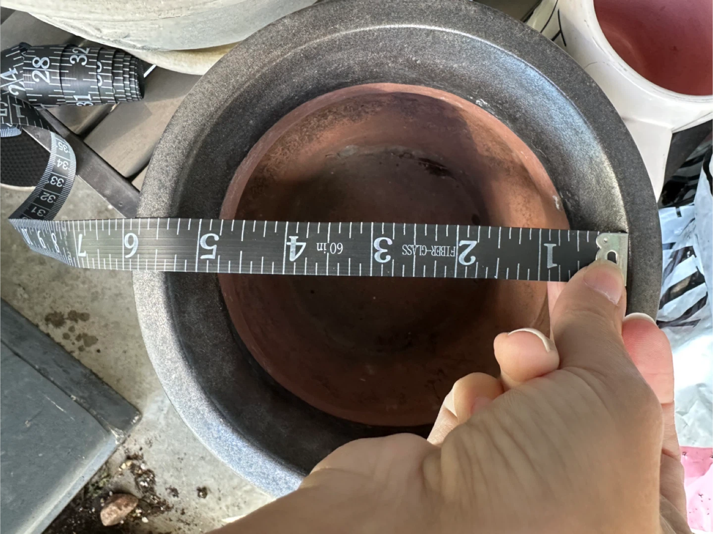 🥕 Grey Decorative Flower Pot - photo 2