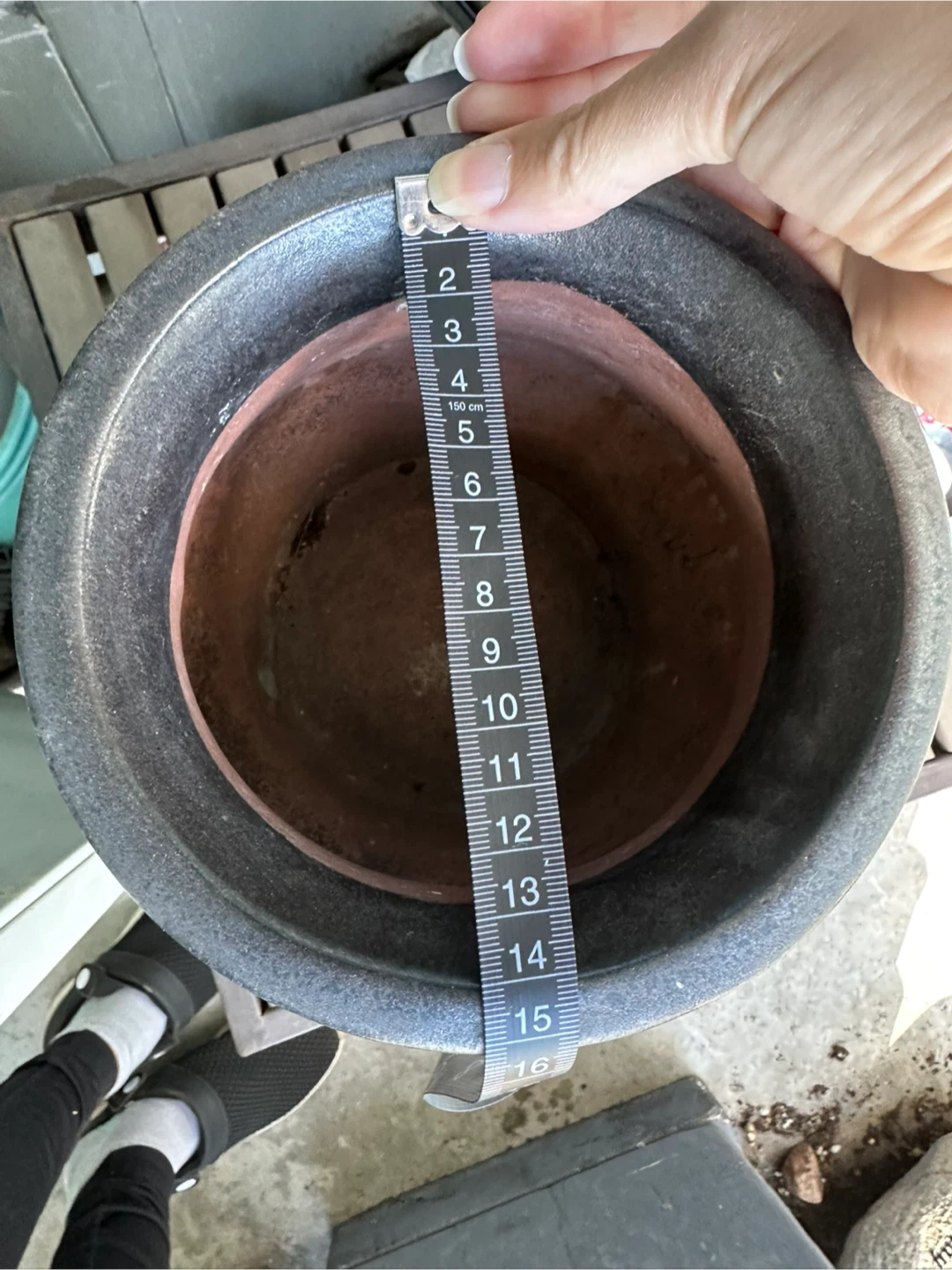 🥕 Grey Decorative Flower Pot - photo 3