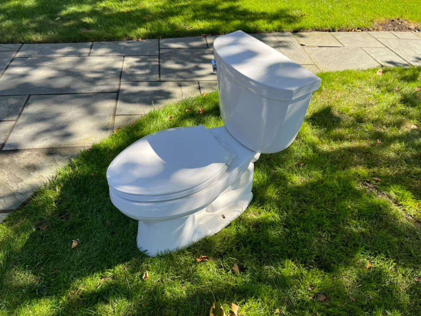 White Kohler Toilet with soft close lid thumbnail