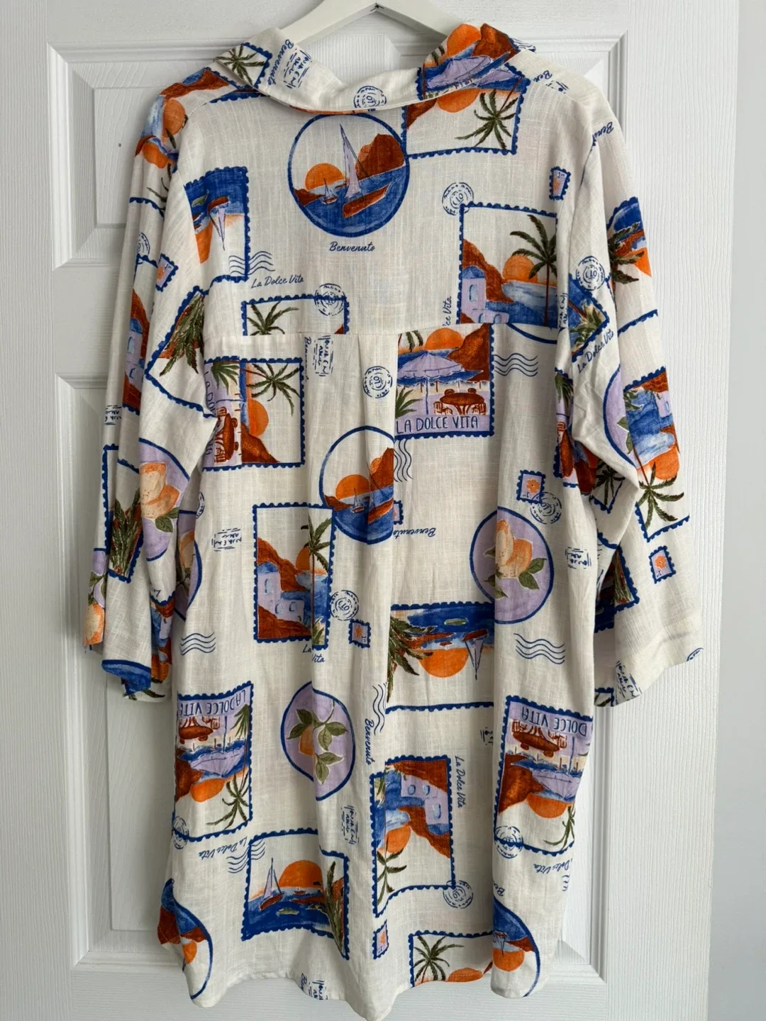 Label of Love 'Blue Moon' Linen Blend Shirt dress- L image indicator(2)