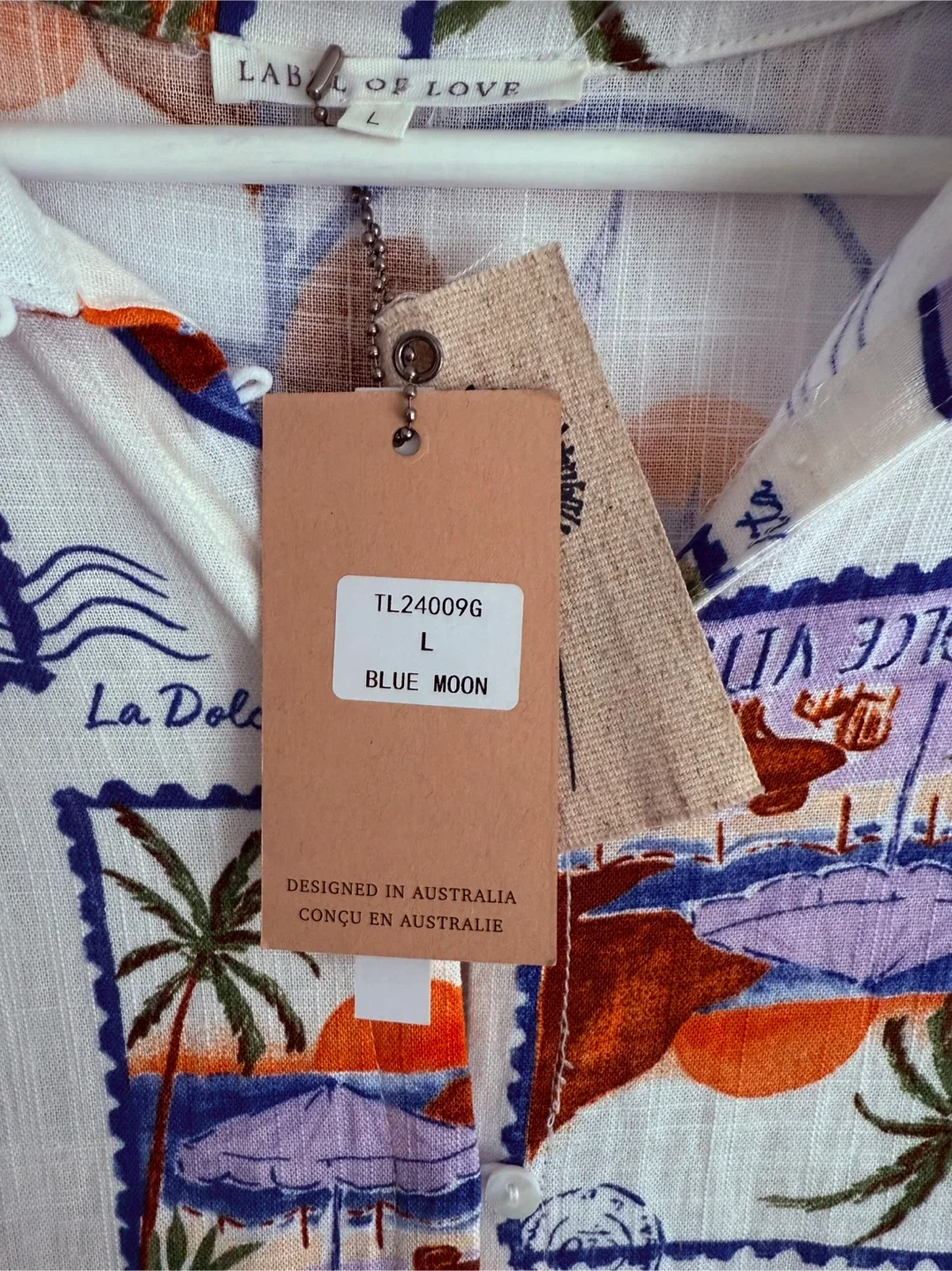 Label of Love 'Blue Moon' Linen Blend Shirt dress- L image indicator(3)