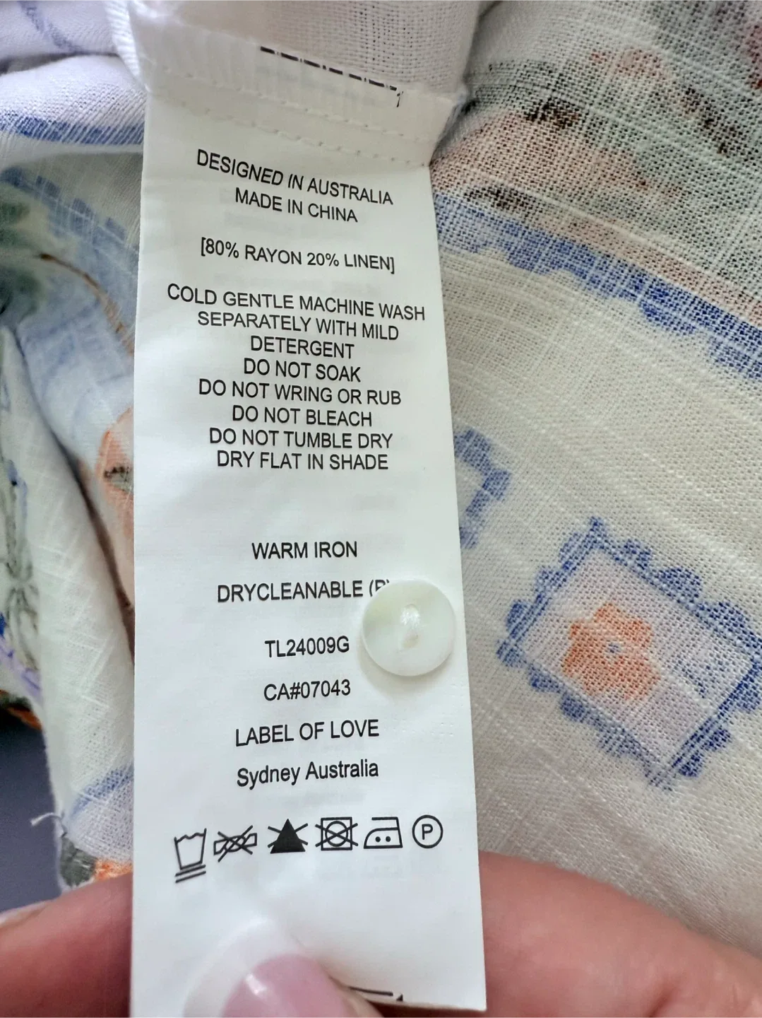 Label of Love 'Blue Moon' Linen Blend Shirt dress- L image indicator(6)