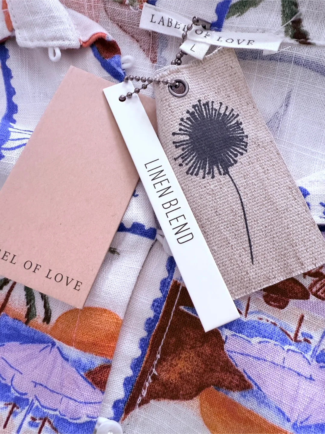 Label of Love 'Blue Moon' Linen Blend Shirt dress- L image indicator(5)