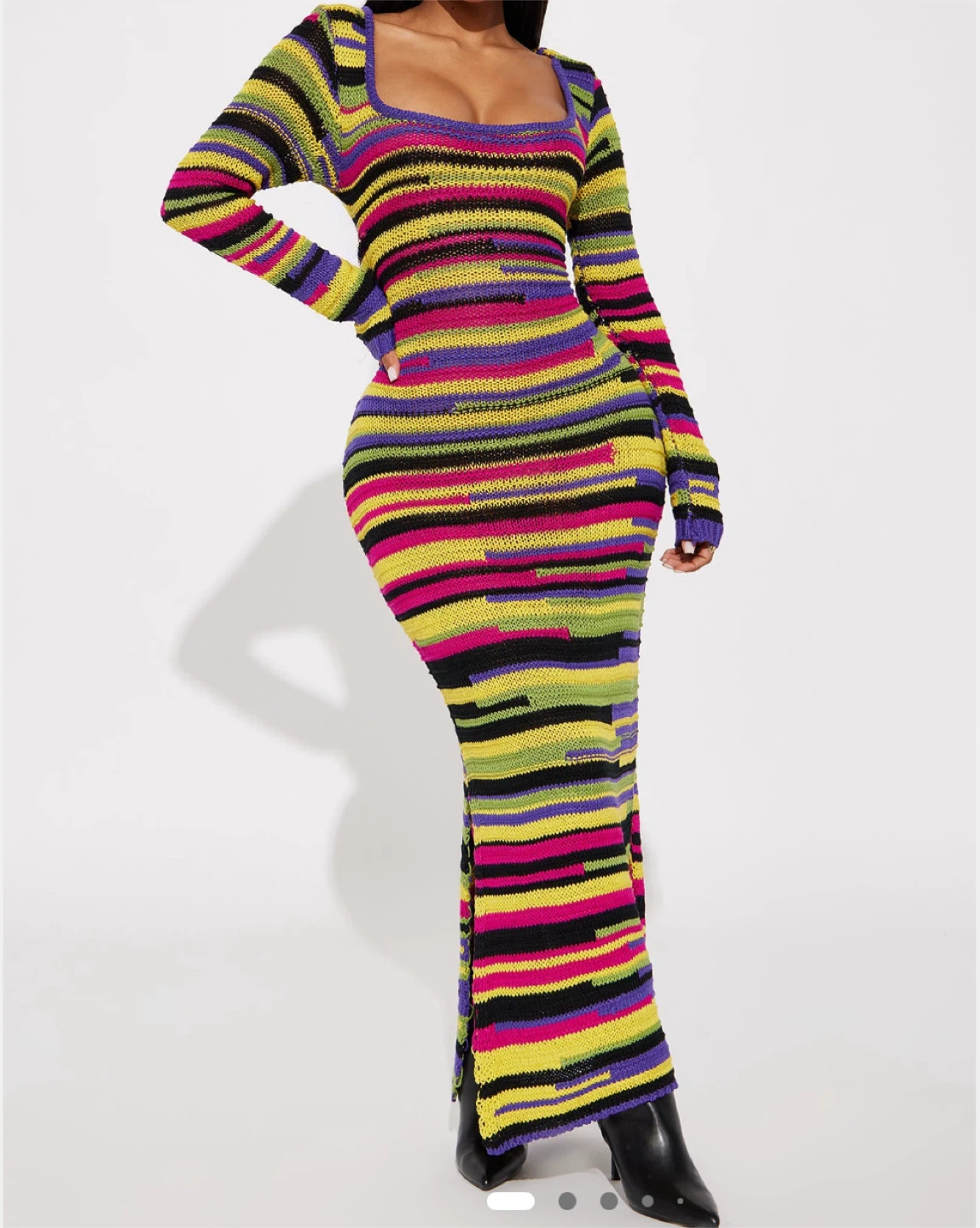 Fashion Nova Striped Knit Maxi Dress - photo 3