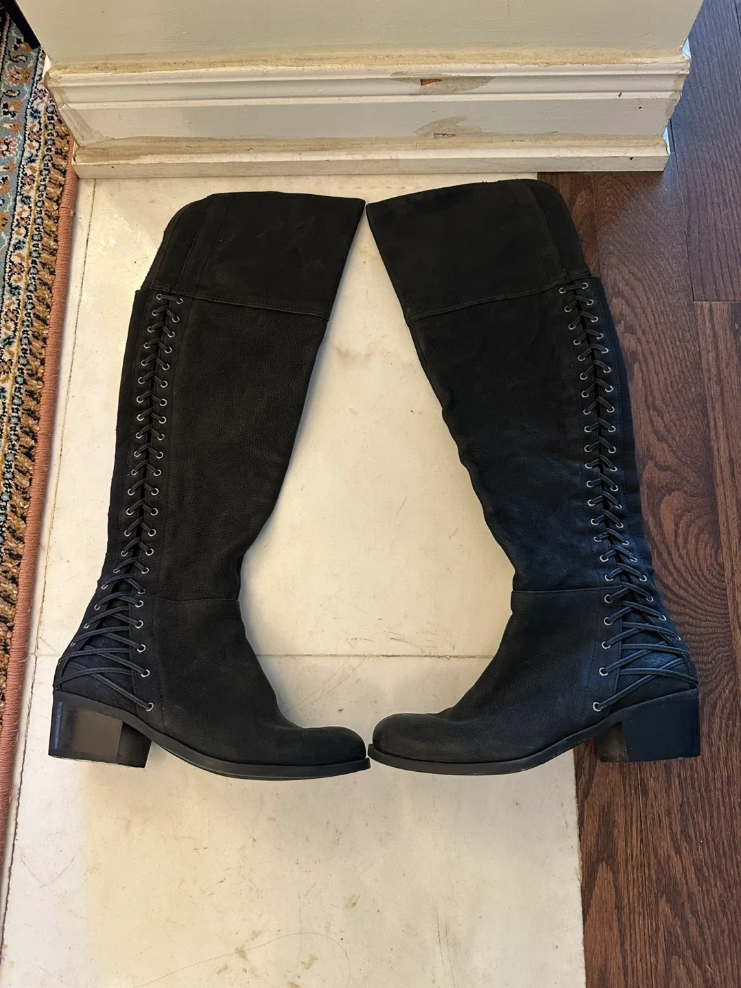 Vince Camuto Black Knee-High Boots image indicator(2)