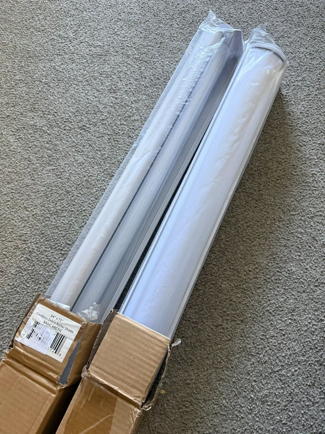 NEW 2X Roller Zebra Blinds, 64" W X 72" H image indicator(2)