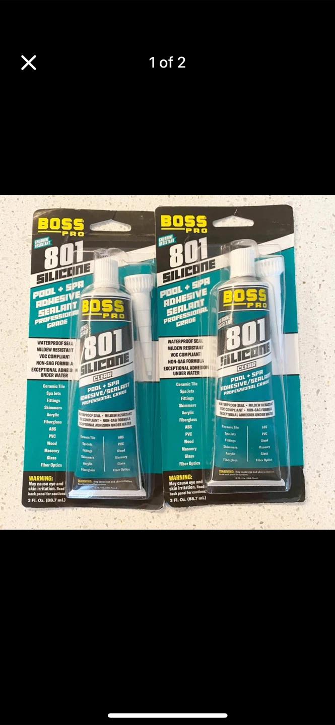 🧡BOSS 801 Silicone Clear Pool & Spa Adhesive & Sealant