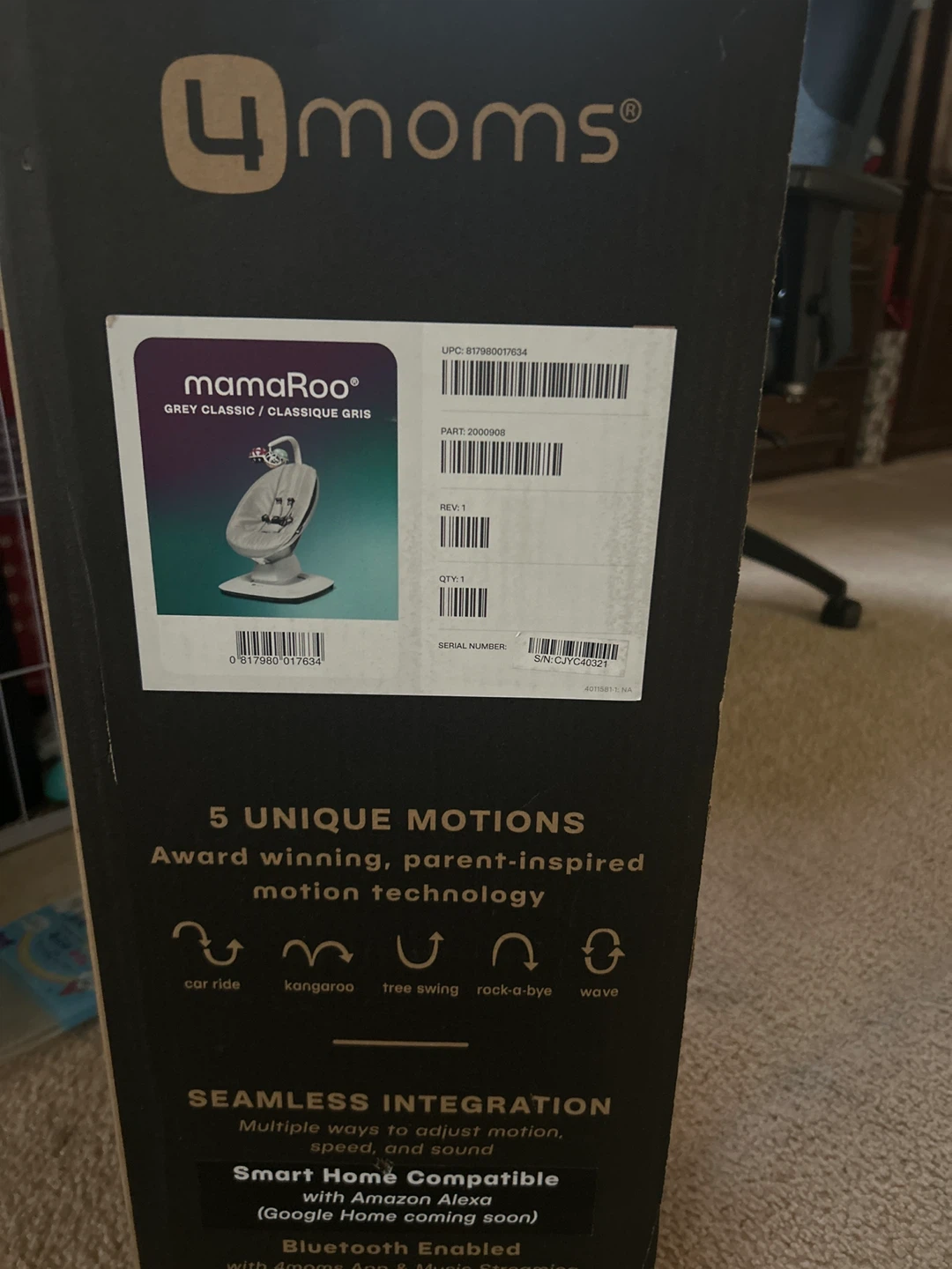 mamaRoo Grey Classic Baby Swing - Like New! - photo 2
