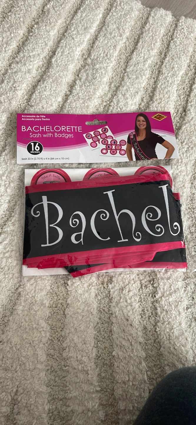 Beistle Bachelorette Sash with Badges - New - photo 3