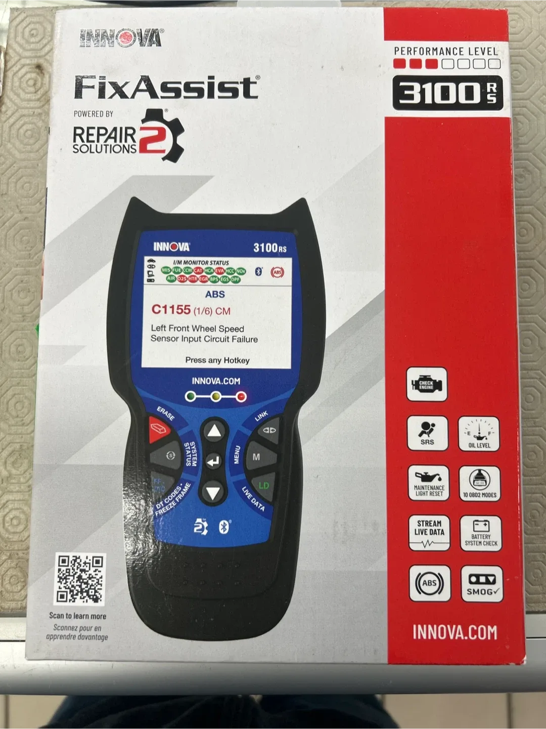 Innova FixAssist 3100rs OBD2 Scanner - New