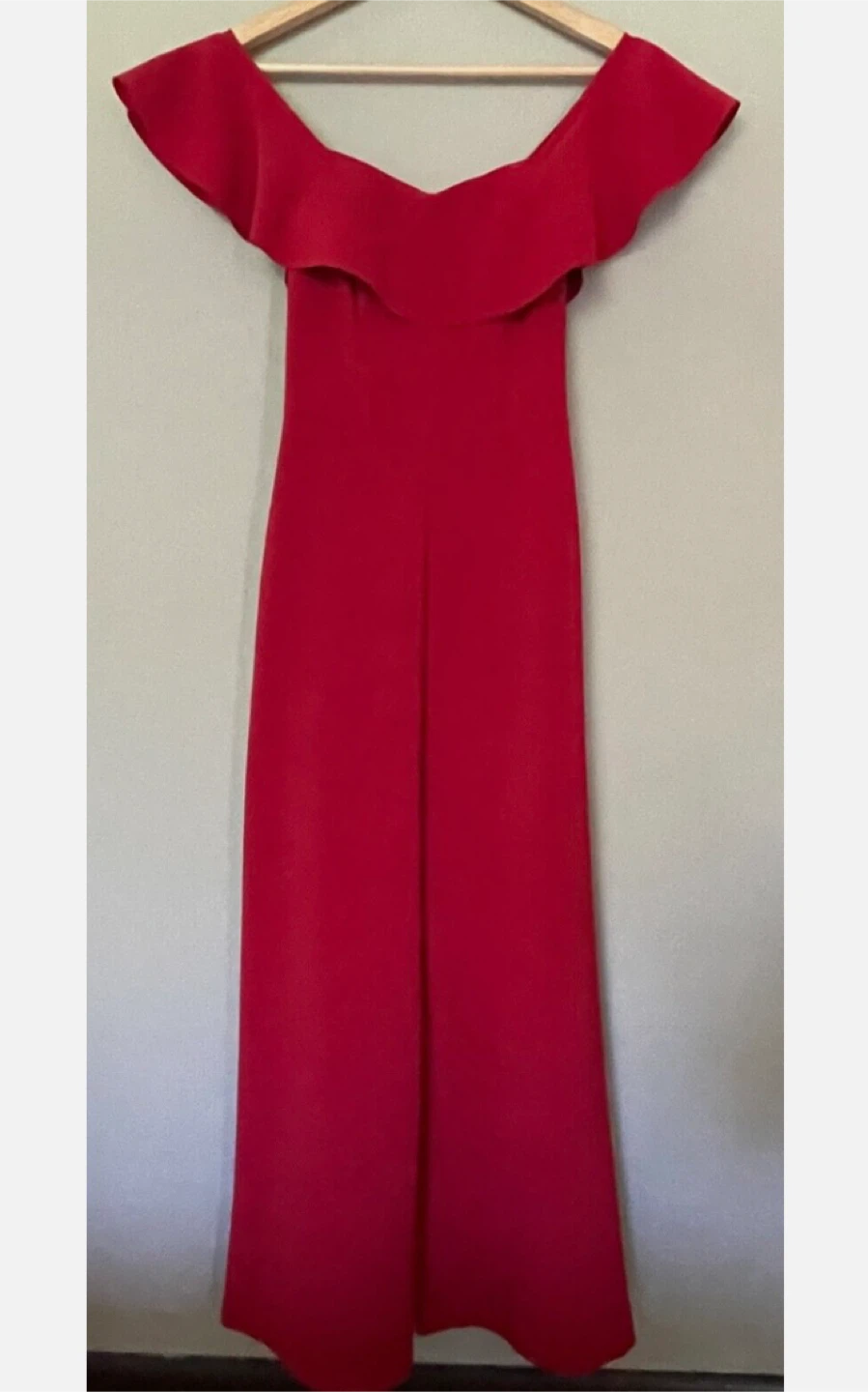H&M Red off-the-shoulder corset bodice jumpsuit - photo 2