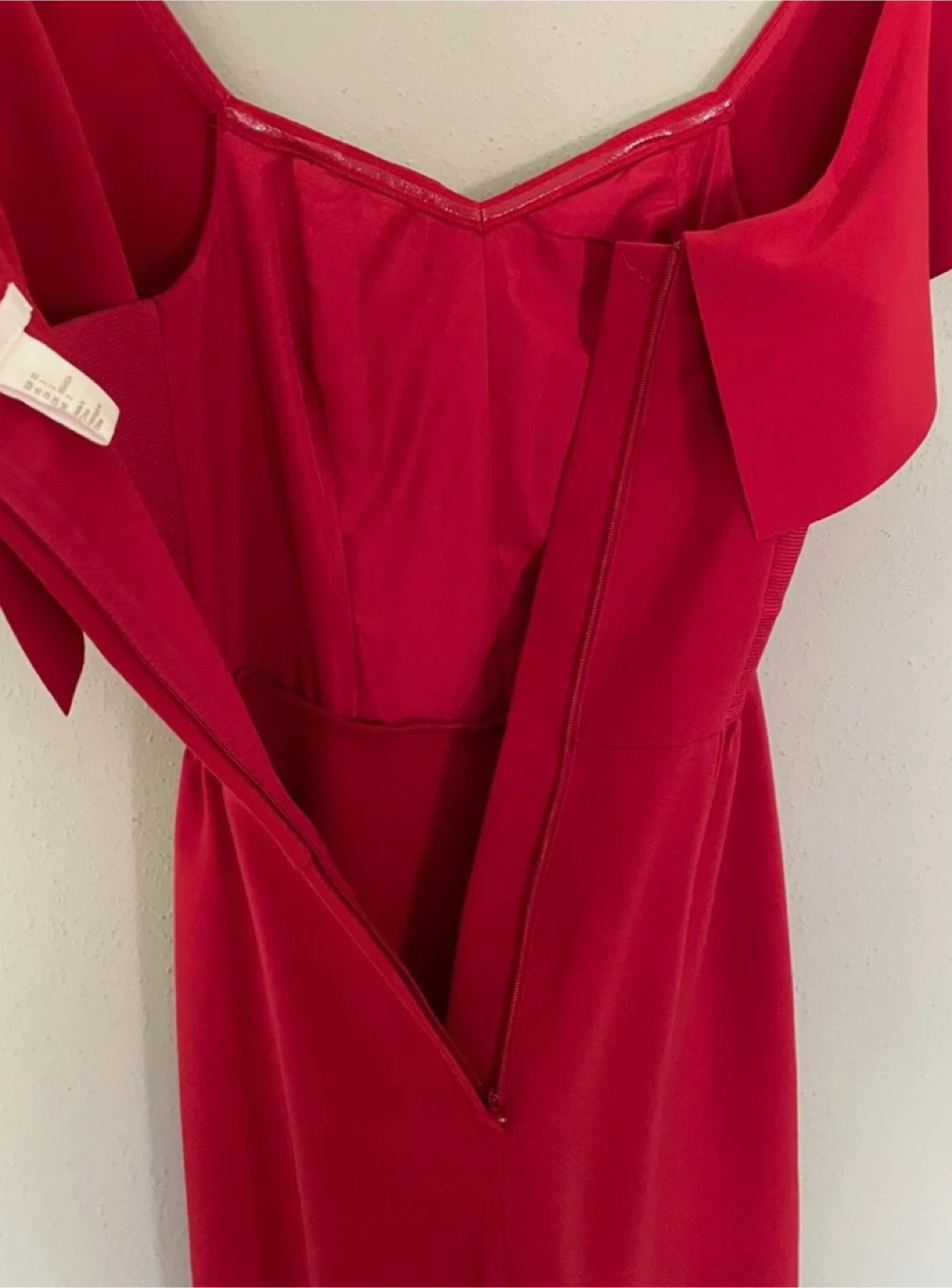 H&M Red off-the-shoulder corset bodice jumpsuit - photo 3