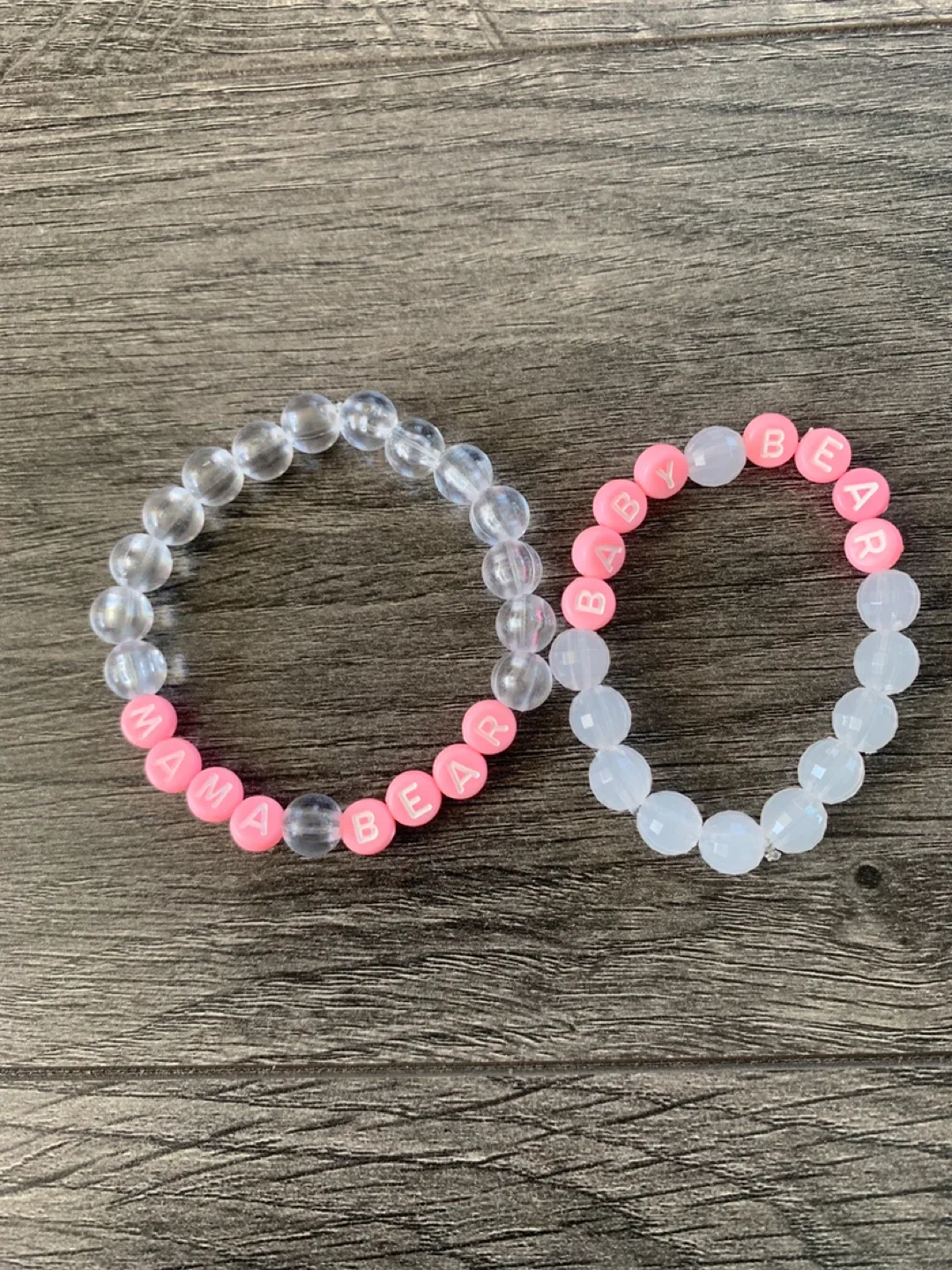 Mama Bear & Baby Bear Beaded Bracelets thumbnail