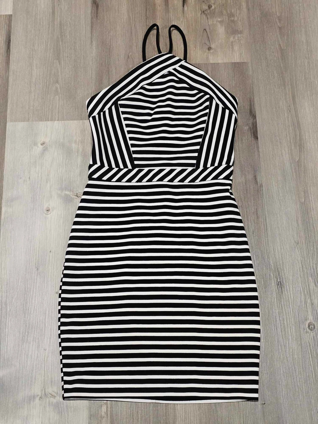 Dynamite Black & White Striped Dress - XS