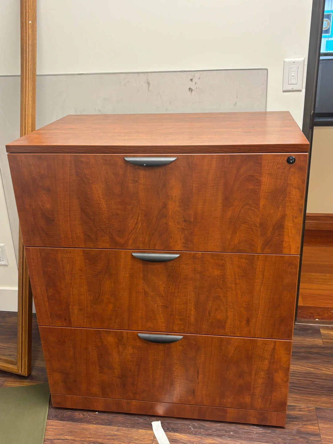 Wooden 3-Drawer Lateral File Cabinet
