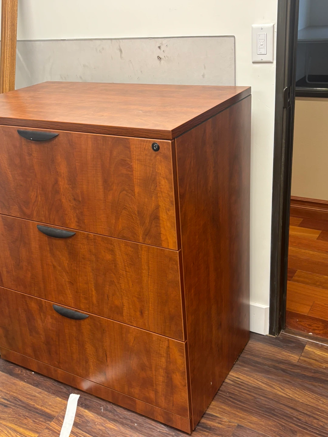 Wooden 3-Drawer Lateral File Cabinet - photo 2