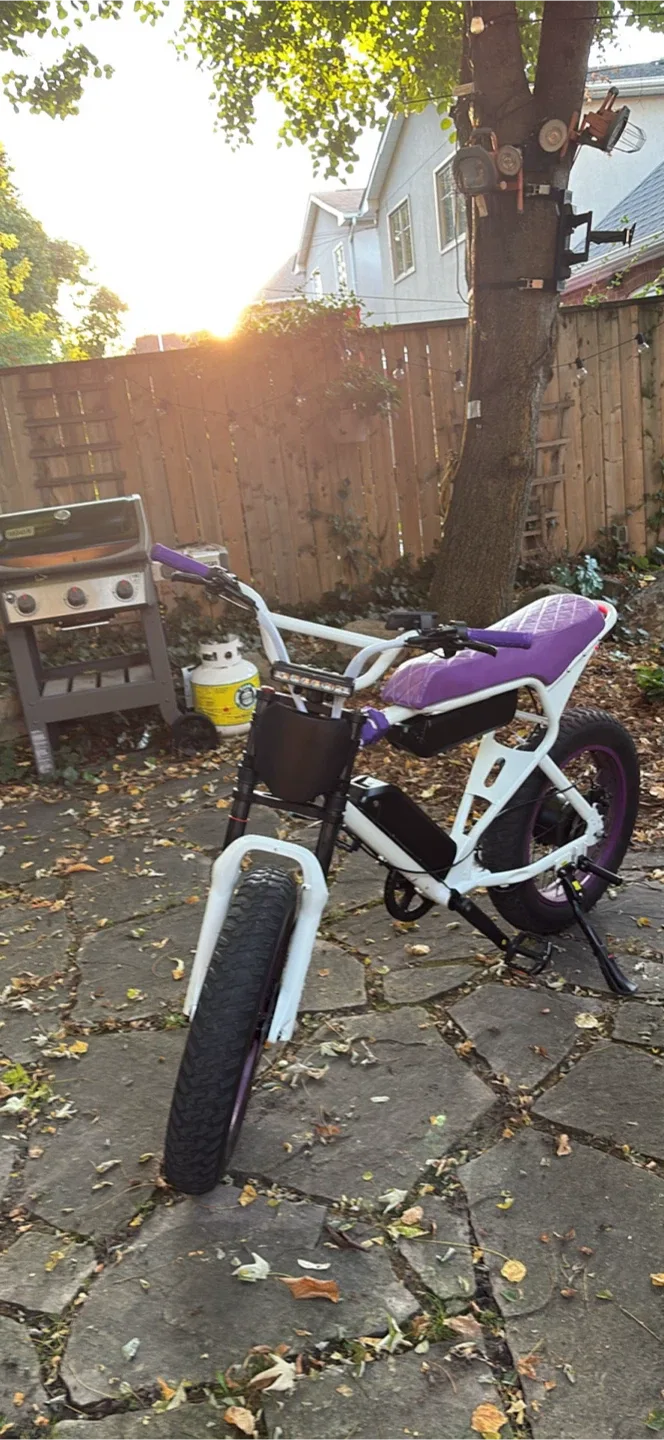 Macfox X5 Electric Bike - Purple & White image indicator(7)