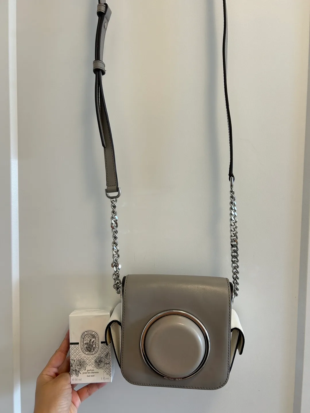 Michael Kors Leather Crossbody Camera Bag - Grey image indicator(5)