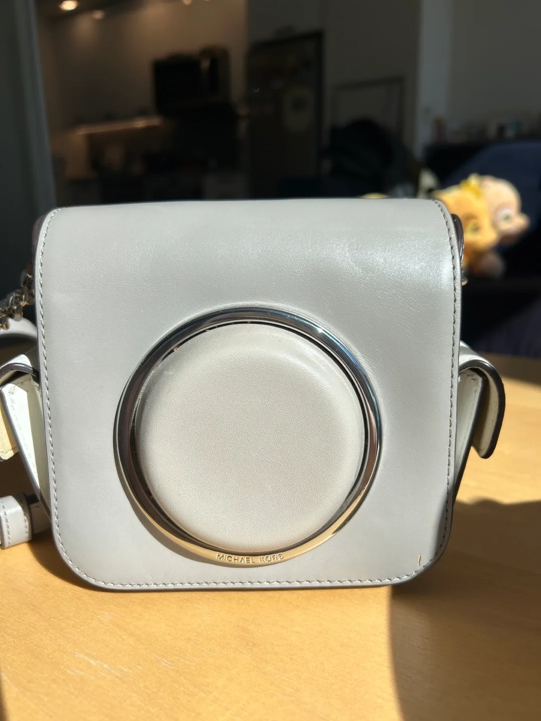 Michael Kors Leather Crossbody Camera Bag - Grey image indicator(2)