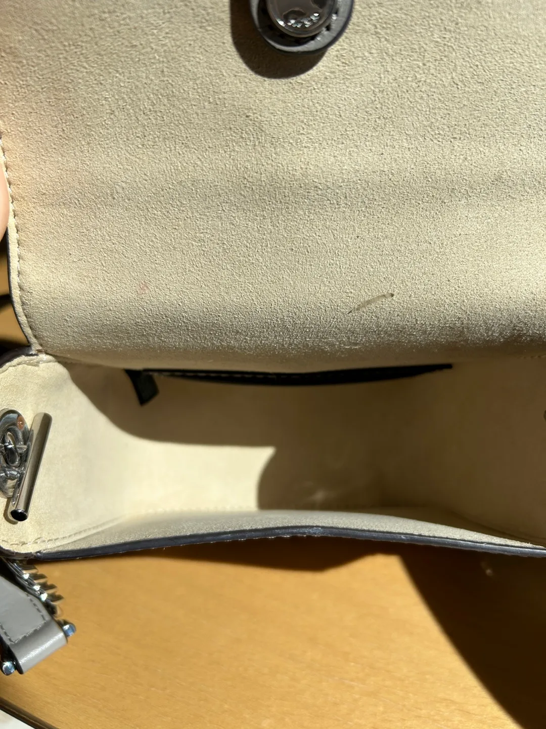 Michael Kors Leather Crossbody Camera Bag - Grey image indicator(4)