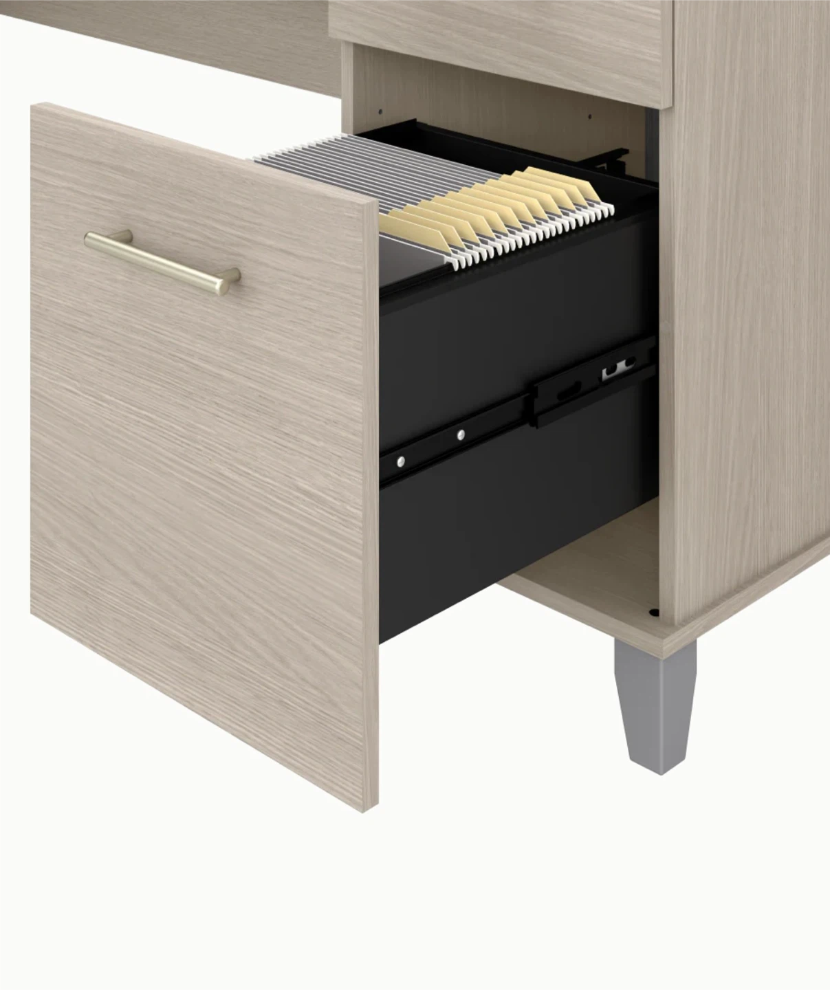 Bush Furniture Somerset 72” Office Desk with Drawers in Sand - photo 3