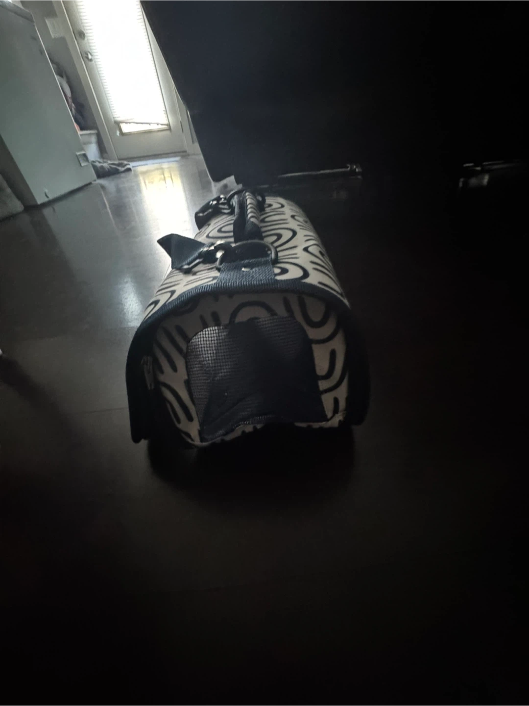 Pet Carrier - Blue & White Pattern - photo 4