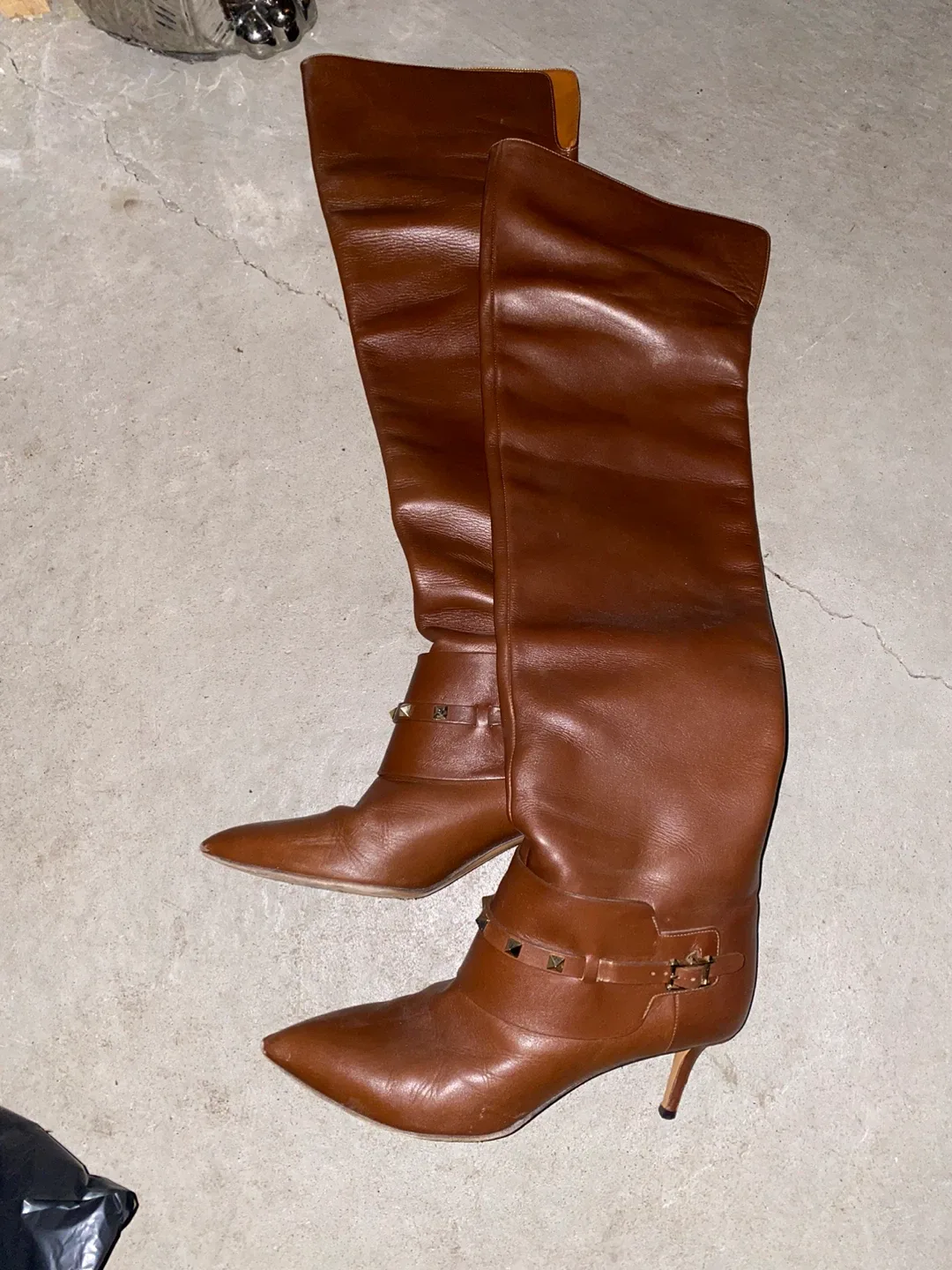 Valentino Brown Leather Boots - Size 38.5 image indicator(6)