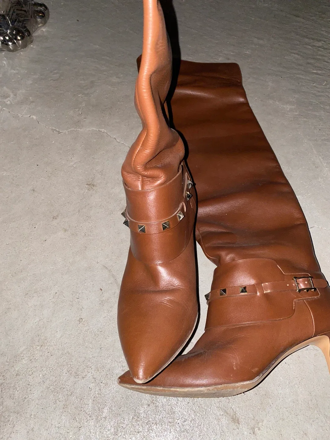 Valentino Brown Leather Boots - Size 38.5 image indicator(4)