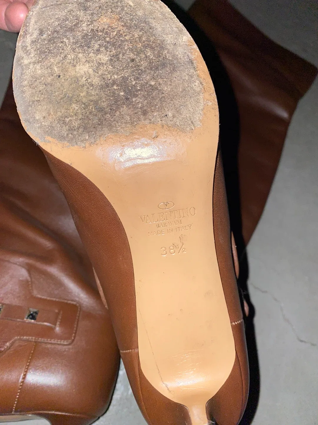 Valentino Brown Leather Boots - Size 38.5 image indicator(5)