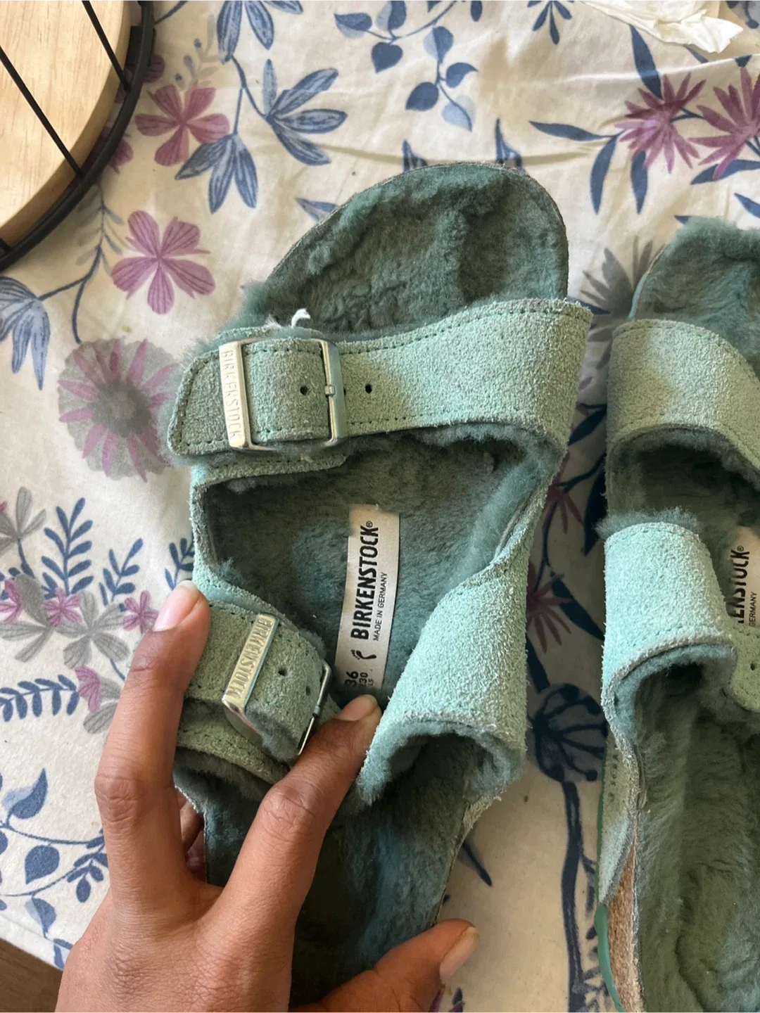 Birkenstock Arizona Shearling Sandals Size 36 thumbnail