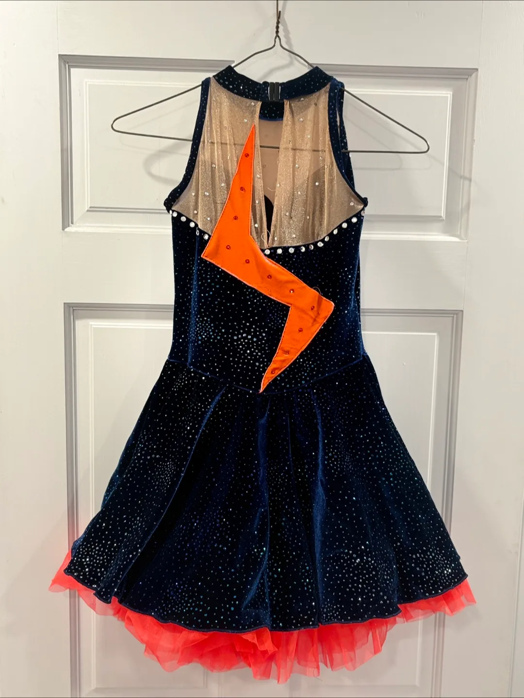 Dance Costume - Blue Velvet & Orange image indicator(2)