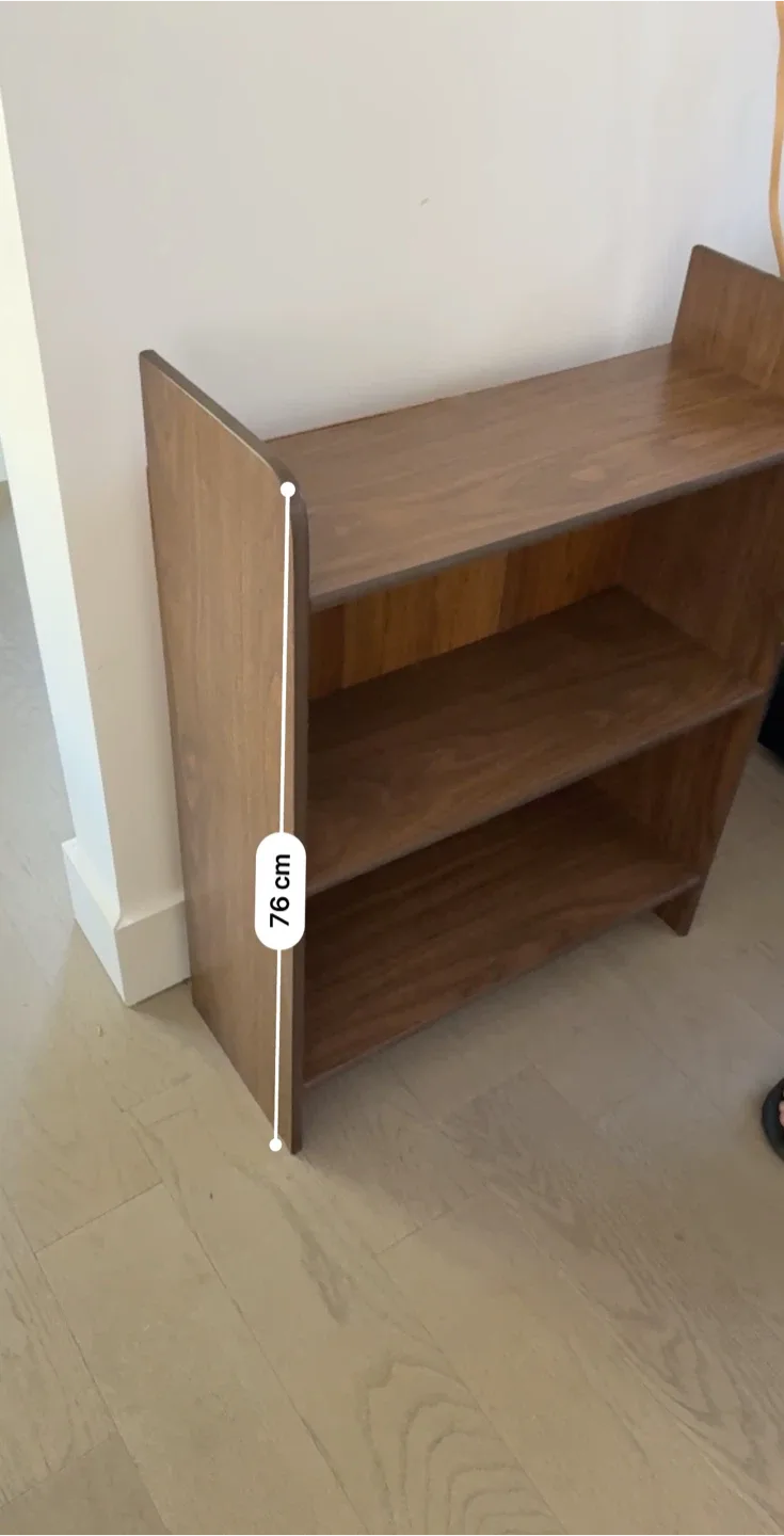 Wooden 3-Shelf Bookcase - 76cm Height image indicator(4)