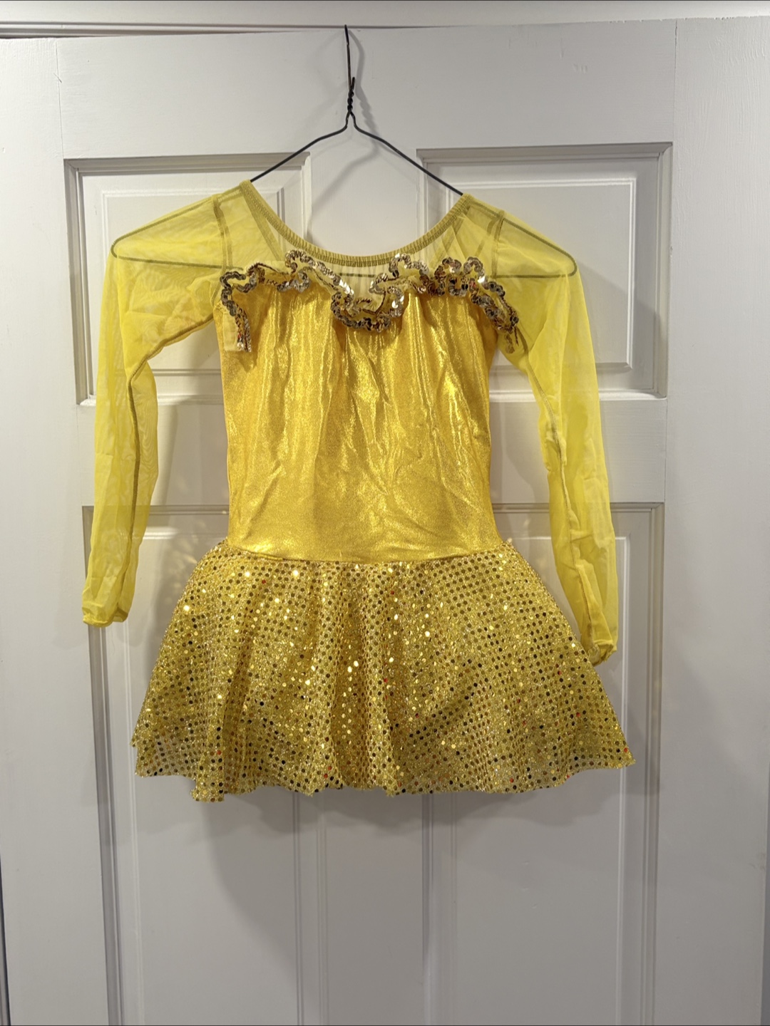 Yellow Sequin Dance Costume
