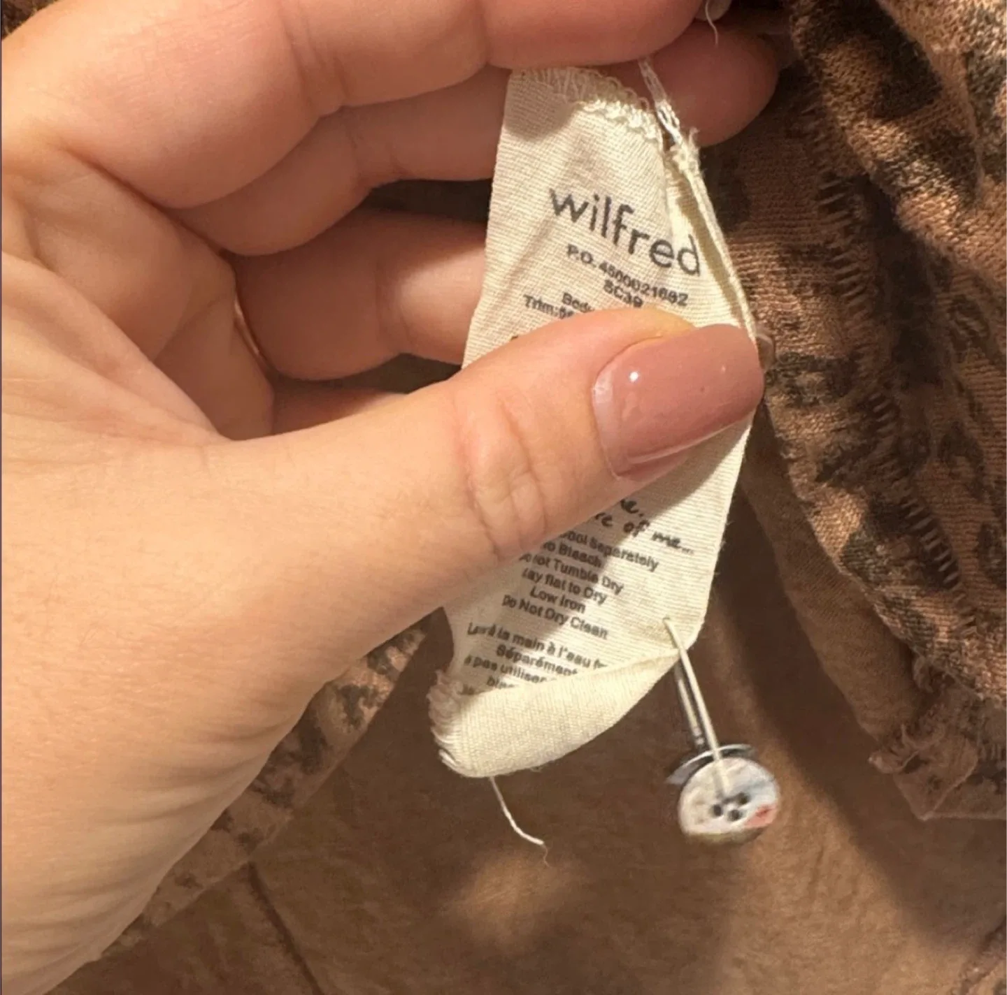 WILFRED Animal Leopard Print Blouse/Tunic Size Medium image indicator(10)