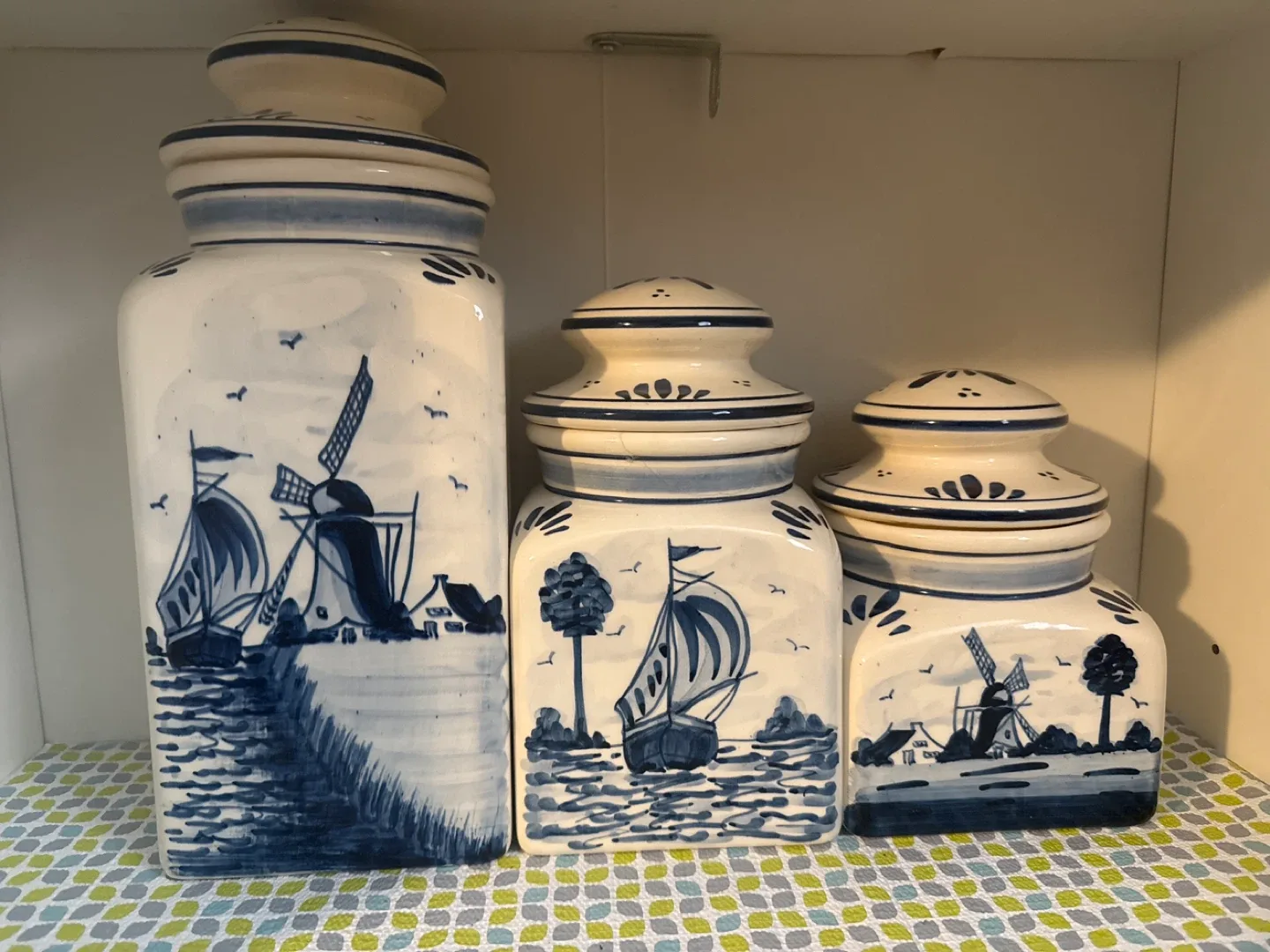 Delft Blue  Ceramic Canister Set