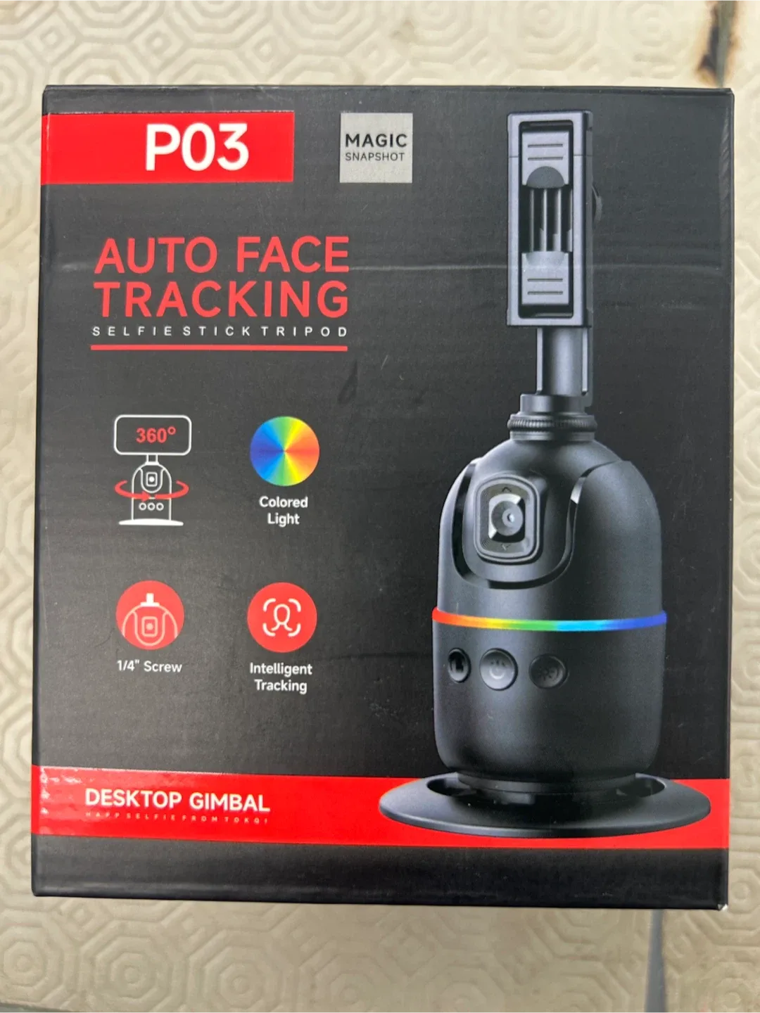 Magic Snapshot P03 Auto Face Tracking Selfie Stick Tripod