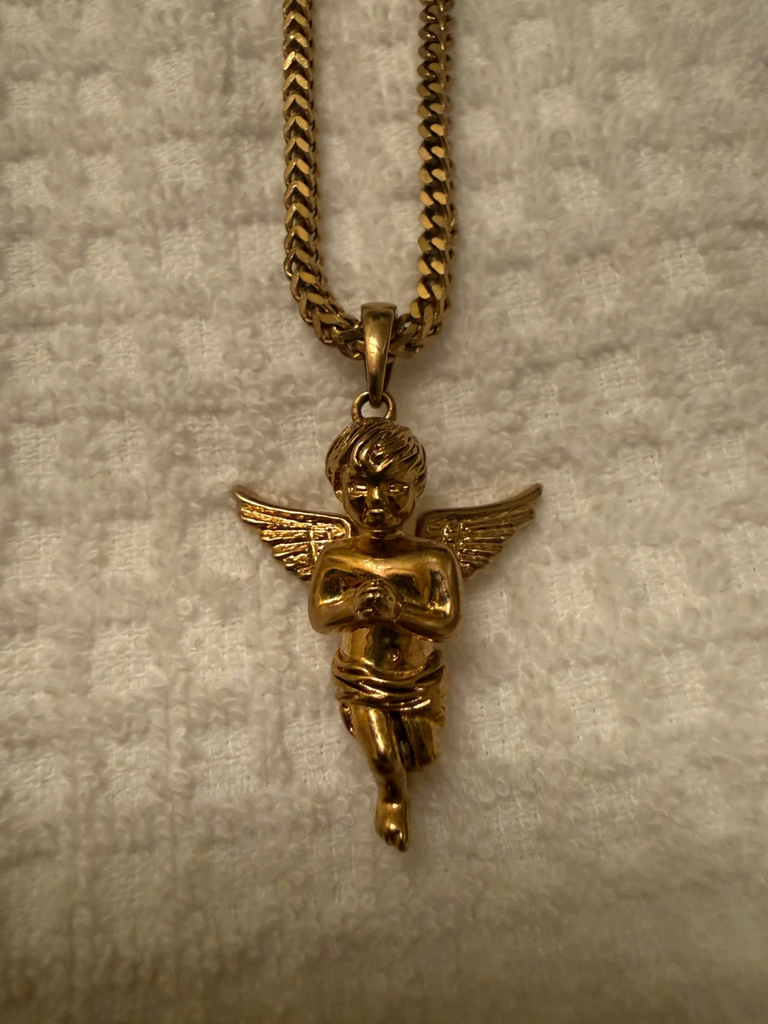 18K GP Angel Pendant Necklace