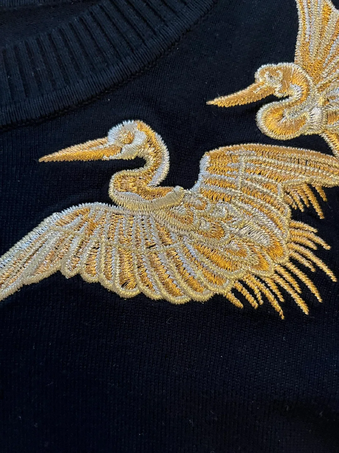 Altuzarra Black Sweater with Bird Embroidery - XS image indicator(3)