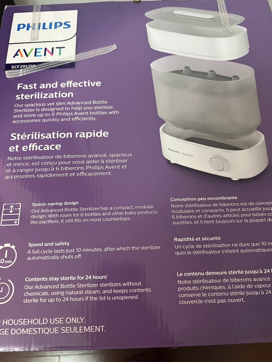 Philips Avent Advanced Bottle Sterilizer - Like New! - photo 4