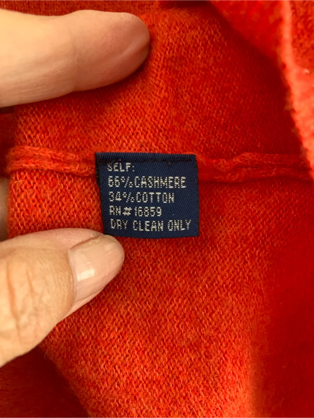 J. McLaughlin Orange Cashmere Blend Sweater - L image indicator(3)