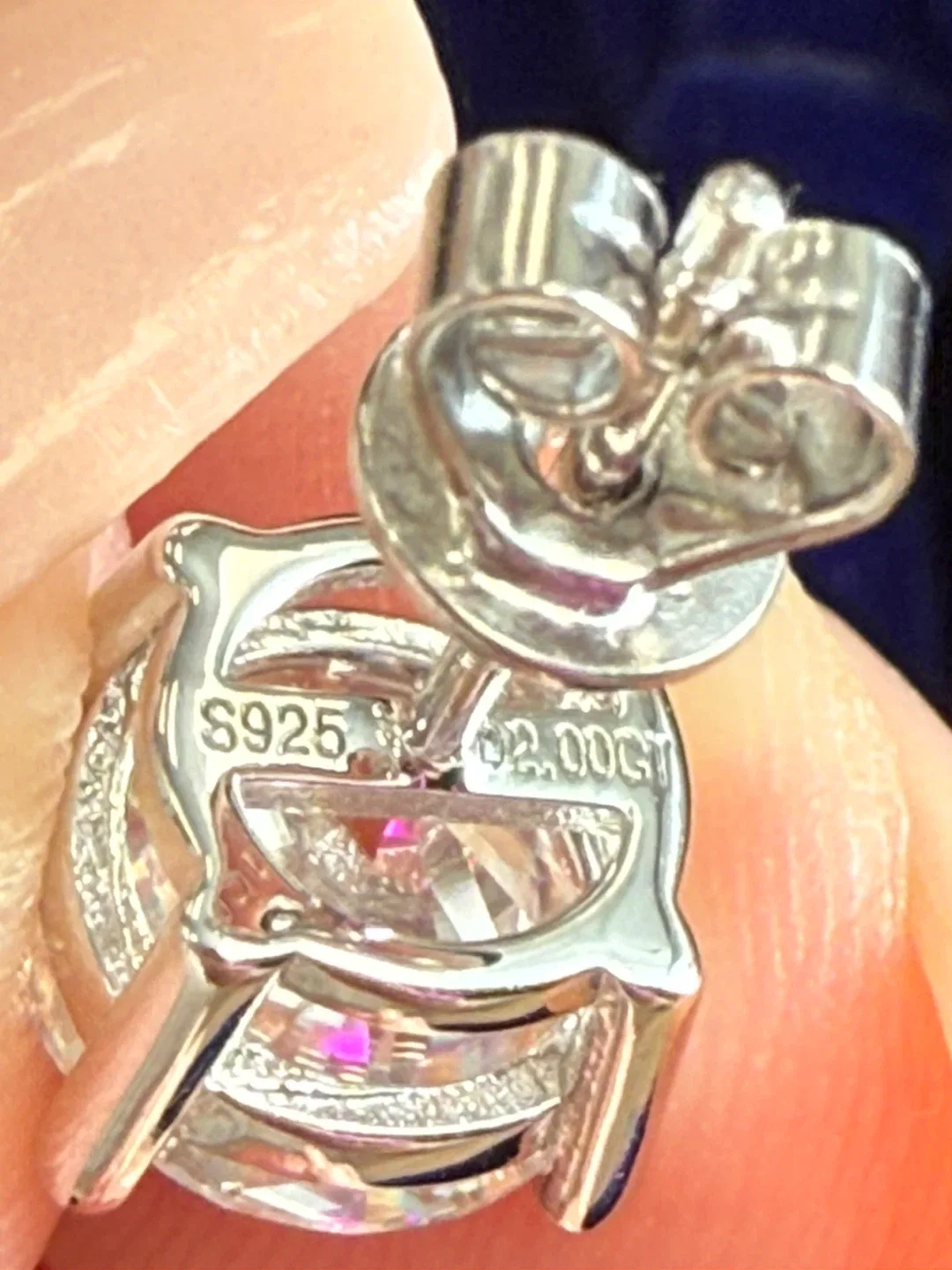 Brand new 2Ct. Silver 925 Moissanite Stud Earrings image indicator(4)