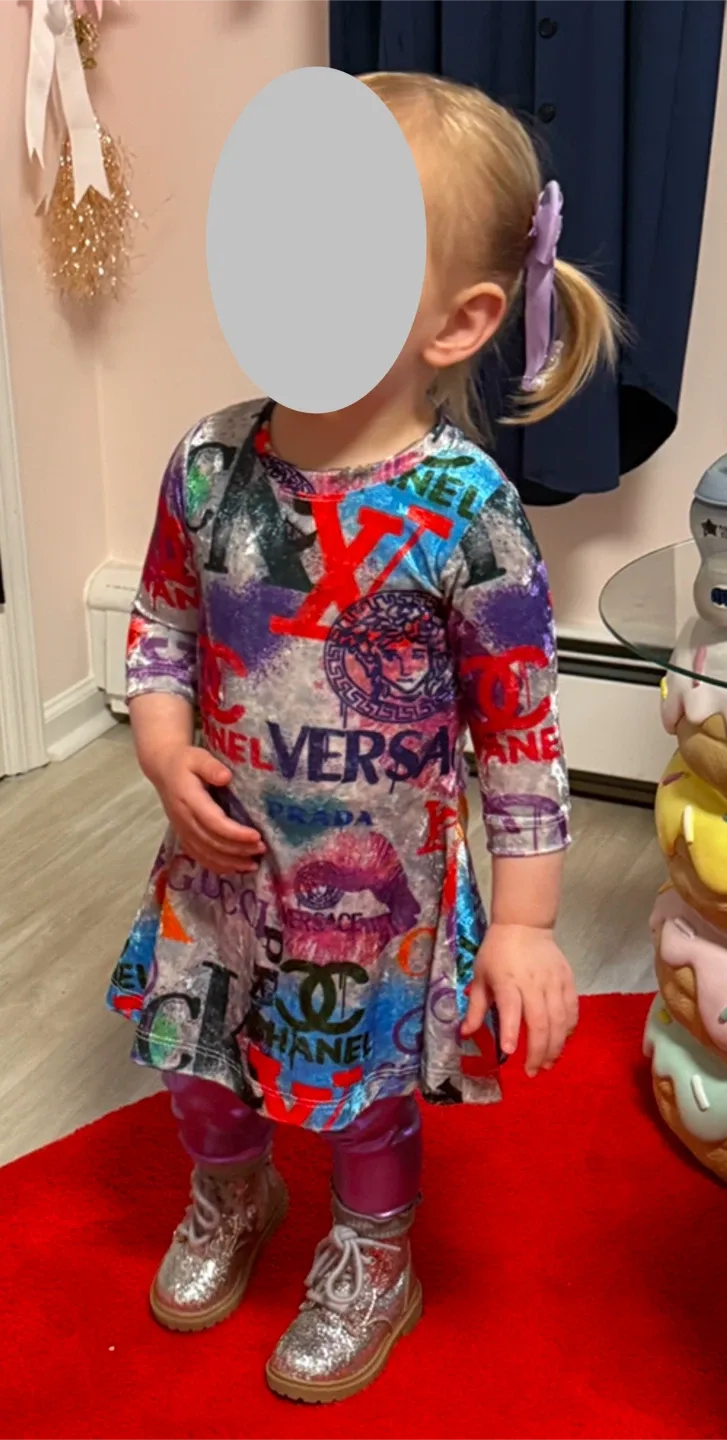 Designer Inspired Baby Dress 12M image indicator(3)