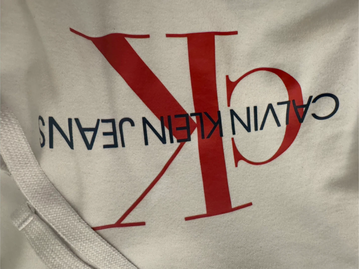 Calvin Klein Jeans White Hoodie - photo 2
