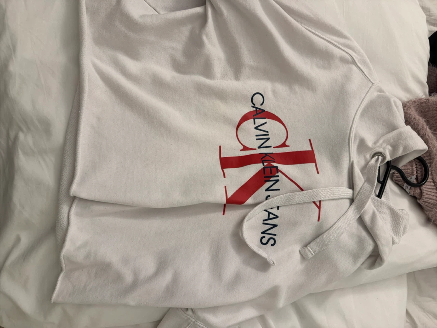 Calvin Klein Jeans White Hoodie