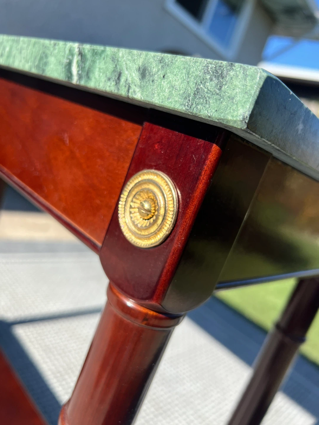 Green Marble Top Bombay Company Console Table - photo 2