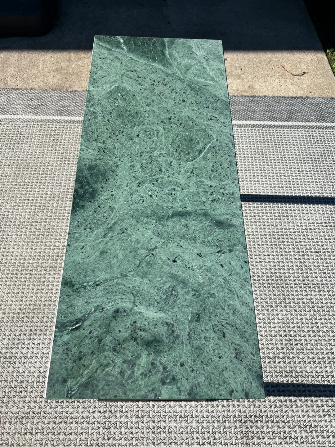 Green Marble Top Bombay Company Console Table